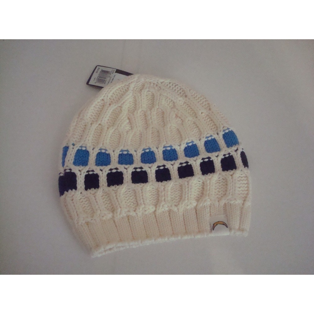 WOMENS SAN DIEGO CHARGERS BEANIE KNIT HAT CAP VINTAGE DEADSTOCK 03